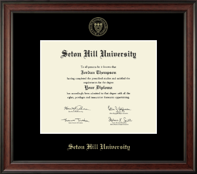Seton Hill University diploma frame - Gold Embossed Diploma Frame in Studio