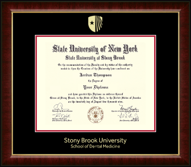 Stony Brook University diploma frame - Gold Embossed Diploma Frame in Murano