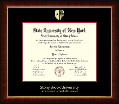 Stony Brook University diploma frame - Gold Embossed Diploma Frame in Murano