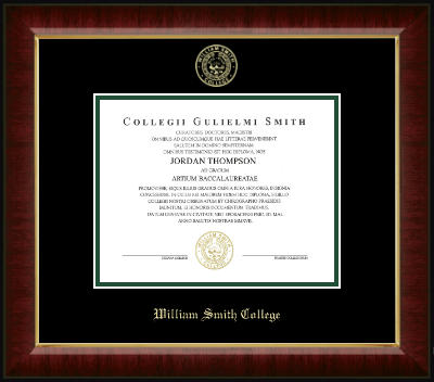 William Smith College diploma frame - Gold Embossed Diploma Frame in Murano