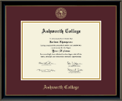 Ashworth College Gold Embossed Diploma Frame in Onexa Gold