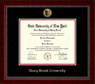 Stony Brook University Gold Engraved Medallion Diploma Frame in Sutton