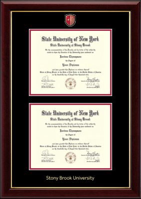 Stony Brook University diploma frame - Masterpiece Medallion Double Diploma Frame in Gallery