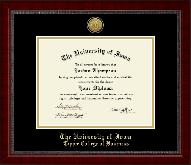 The University of Iowa diploma frame - Gold Engraved Medallion Diploma Frame in Sutton