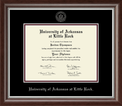 University of Arkansas at Little Rock diploma frame - Silver Embossed Diploma Frame in Devonshire