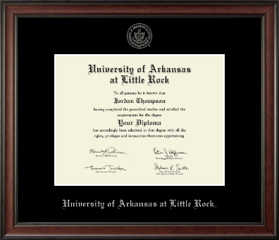 University of Arkansas at Little Rock diploma frame - Silver Embossed Diploma Frame in Studio