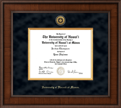 University of Hawaii at Manoa diploma frame - Presidential Gold Engraved Diploma Frame in Madison
