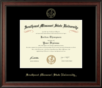 Southeast Missouri State University diploma frame - Gold Embossed Diploma Frame in Studio