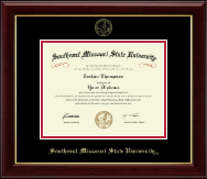 Southeast Missouri State University Gold Embossed Diploma Frame in Gallery