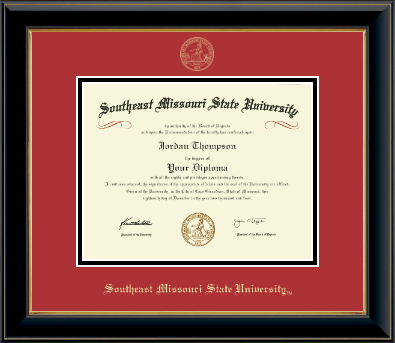 Southeast Missouri State University diploma frame - Gold Embossed Diploma Frame in Onyx Gold