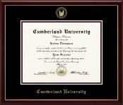 Cumberland University Gold Embossed Diploma Frame in Galleria