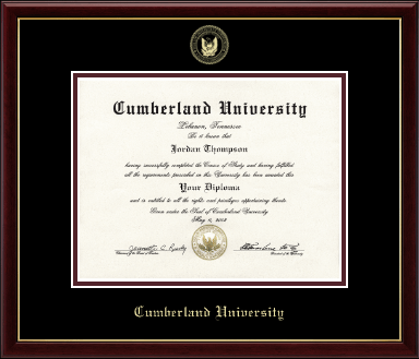 Cumberland University diploma frame - Gold Embossed Diploma Frame in Galleria