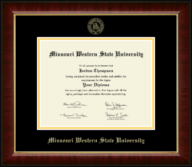 Missouri Western State University diploma frame - Gold Embossed Diploma Frame in Murano