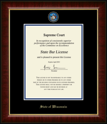 State of Wisconsin certificate frame - Masterpiece Medallion Certificate Frame in Murano