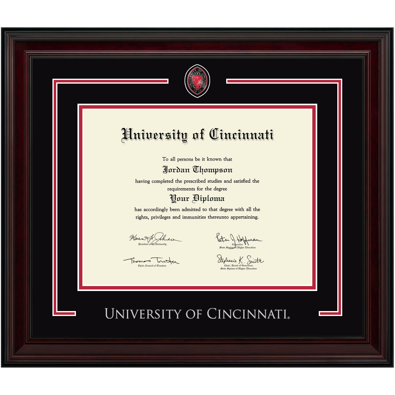 Showcase Edition Diploma Frame in Encore University of Cincinnati ...
