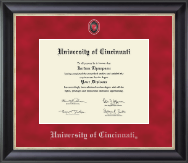 University of Cincinnati diploma frame - Regal Edition Diploma Frame in Noir