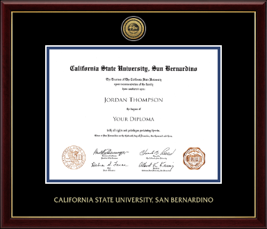 California State University San Bernardino diploma frame - Gold Engraved Medallion Diploma Frame in Galleria