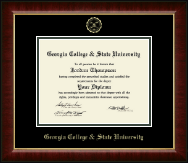 Georgia College & State University Gold Embossed Diploma Frame in Murano