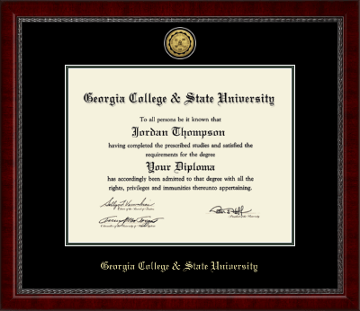 Georgia College & State University diploma frame - Gold Engraved Medallion Diploma Frame in Sutton