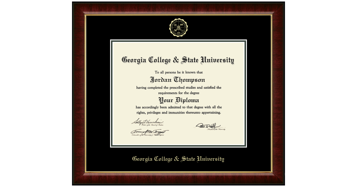 Gold Embossed Diploma Frame in Murano College & State