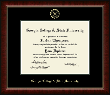 Georgia College & State University diploma frame - Gold Embossed Diploma Frame in Murano