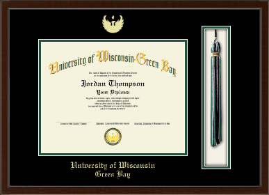 University of Wisconsin Green Bay diploma frame - Tassel & Cord Diploma Frame in Delta