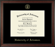 University of Arkansas Gold Embossed Diploma Frame in Studio