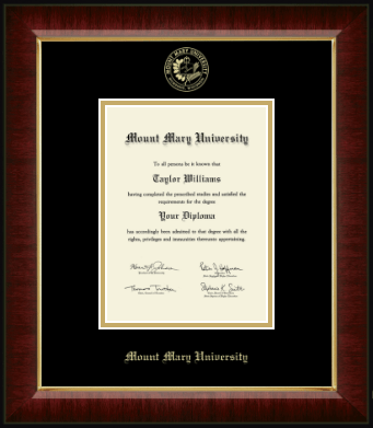 Mount Mary University diploma frame - Gold Embossed Diploma Frame in Murano
