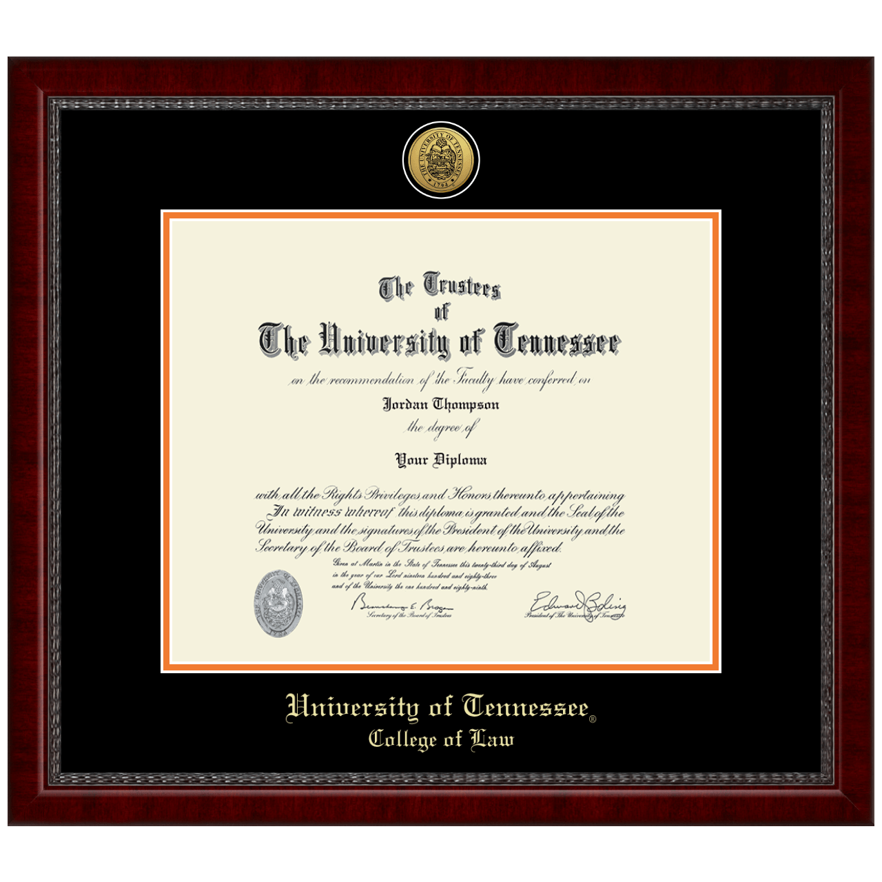PreDec 2022 Gold Engraved Medallion Diploma Frame in Sutton The