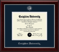 Creighton University diploma frame - Silver Embossed Diploma Frame in Gallery Silver