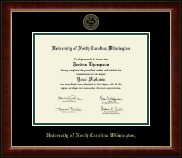 University of North Carolina Wilmington Gold Embossed Diploma Frame in Murano