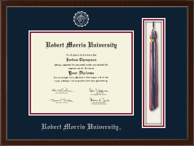 Robert Morris University in Pennsylvania diploma frame - Tassel & Cord Diploma Frame in Delta