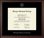 Georgia Gwinnett College Silver Embossed Diploma Frame in Studio