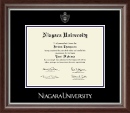 Niagara University Silver Embossed Diploma Frame in Devonshire