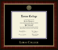 Loras College Gold Embossed Diploma Frame in Murano
