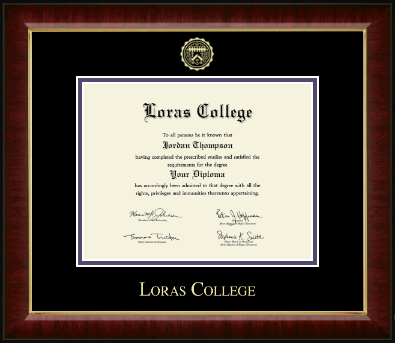 Loras College diploma frame - Gold Embossed Diploma Frame in Murano
