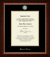 State of Texas Masterpiece Medallion Certificate Frame Vertical in Murano