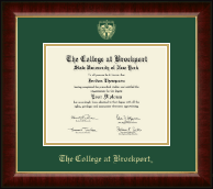 The College at Brockport Gold Embossed Diploma Frame in Murano