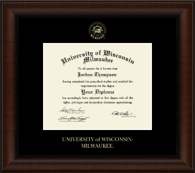 University of Wisconsin-Milwaukee diploma frame - Gold Embossed Diploma Frame in Lenox