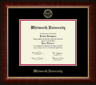 Whitworth University diploma frame - Gold Embossed Diploma Frame in Murano
