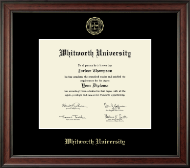 Whitworth University diploma frame - Gold Embossed Diploma Frame in Studio