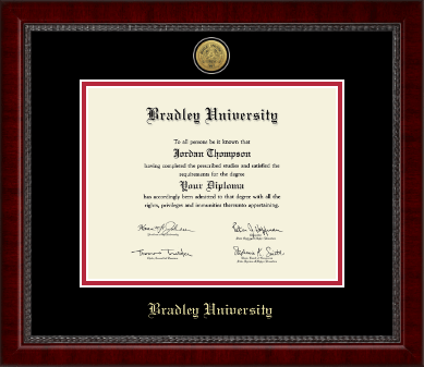 Bradley University diploma frame - Gold Engraved Medallion Diploma Frame in Sutton