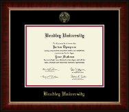 Bradley University Gold Embossed Diploma Frame in Murano