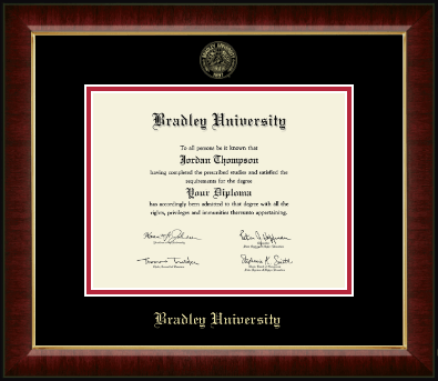 Bradley University diploma frame - Gold Embossed Diploma Frame in Murano