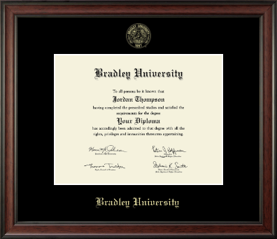 Bradley University diploma frame - Gold Embossed Diploma Frame in Studio