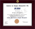 Institute for Supply Management certificate frame - Century Gold Engraved Certificate Frame in Cordova