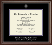 The University of Scranton diploma frame - Silver Embossed Diploma Frame in Devonshire