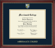 Merrimack College diploma frame - Masterpiece Medallion Diploma Frame in Kensington Gold