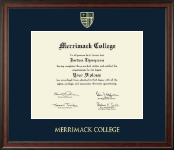 Merrimack College diploma frame - Gold Embossed Diploma Frame in Studio