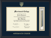 Merrimack College diploma frame - Tassel & Cord Diploma Frame in Obsidian